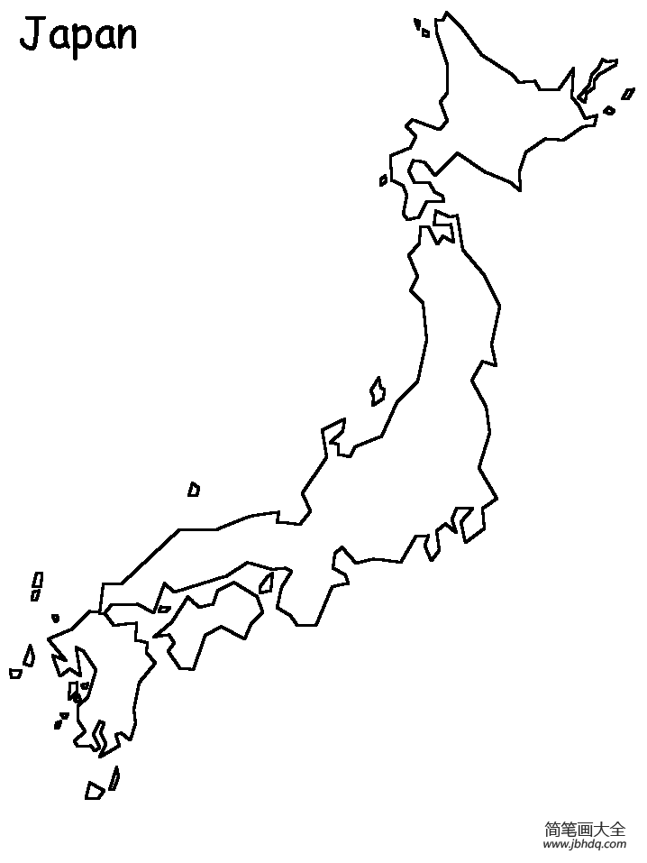 日本地图填色画