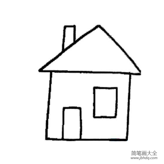 幼儿园房子简笔画