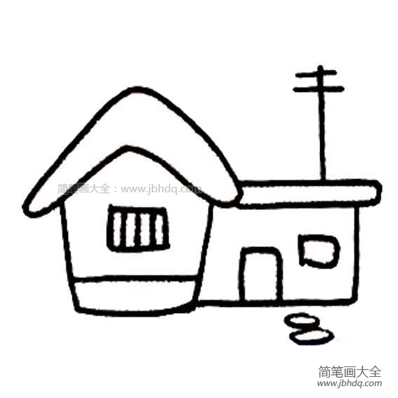乡村小房子简笔画