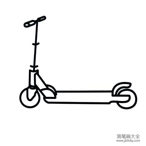 儿童滑板车简笔画图片