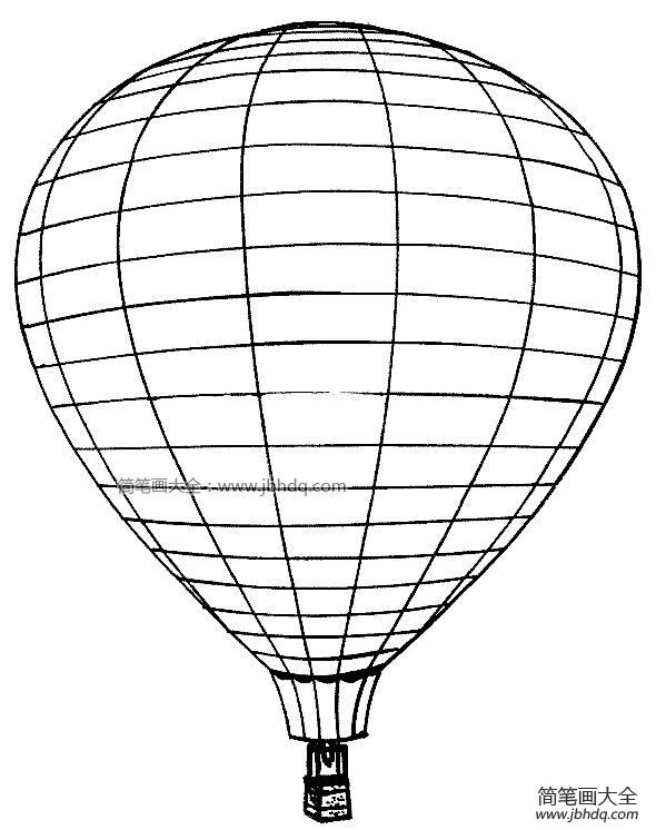 热气球简笔画图片
