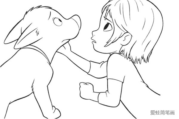 波特和它的主人佩妮简笔画4
