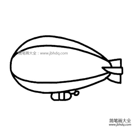 飞艇简笔画