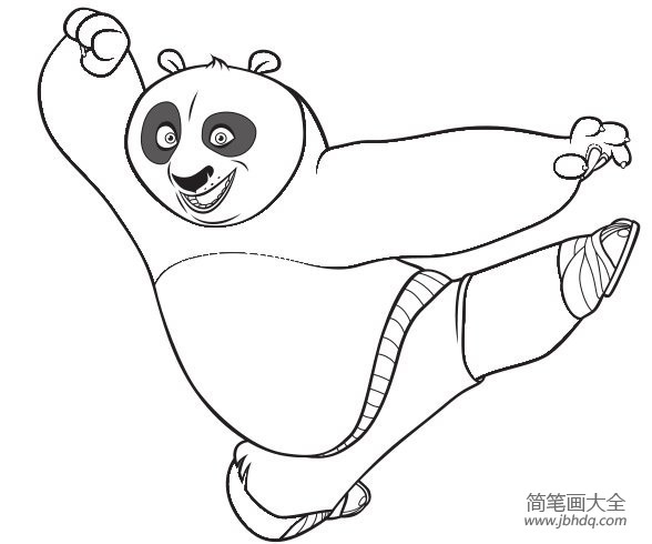 功夫熊猫阿宝简笔画