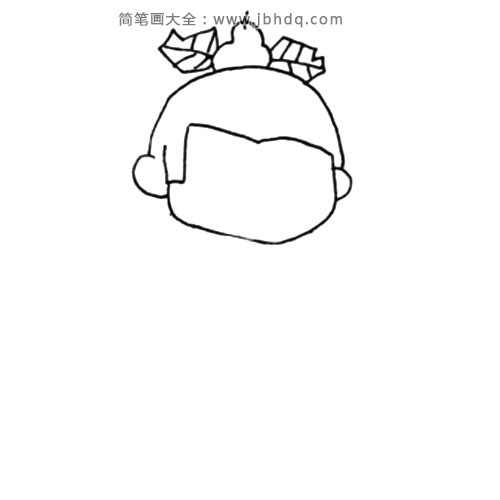3.画出葫芦娃完整的脸部。