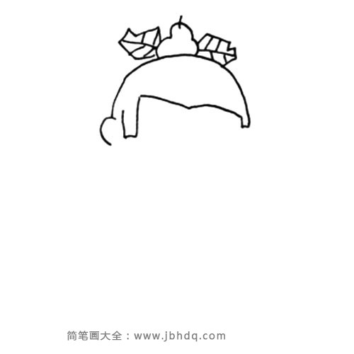 2.接着把头部的上半部分画出来。