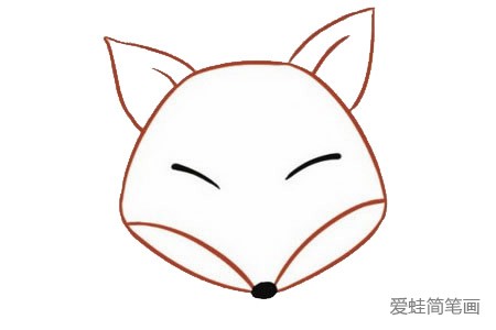 卡通狐狸简笔画