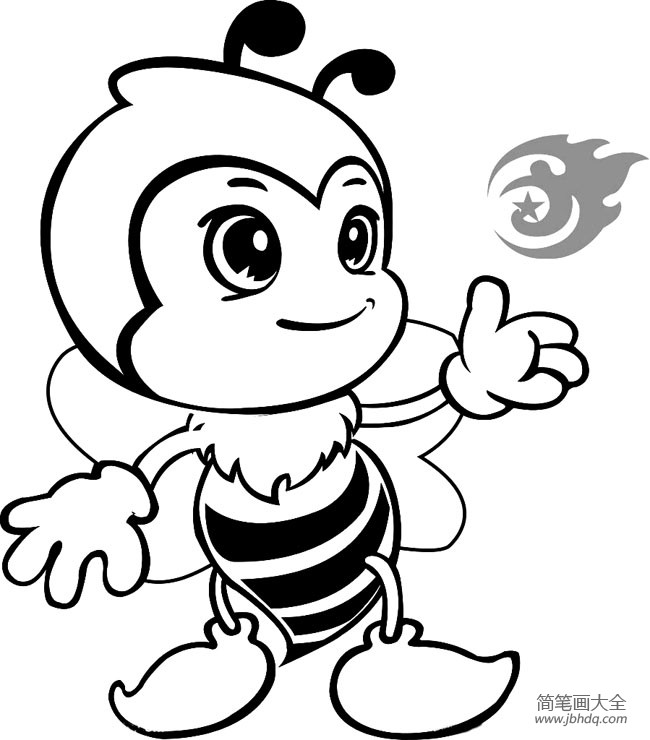 昆虫简笔画大全 蜜蜂简笔画