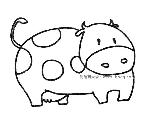 奶牛简笔画图片4