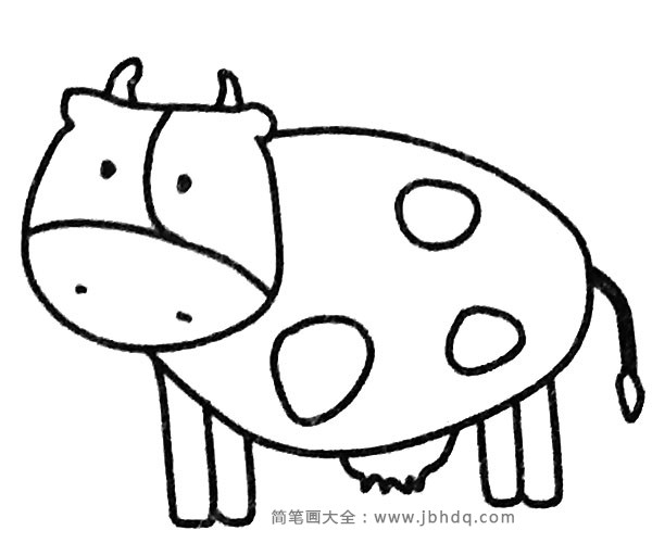奶牛简笔画图片5