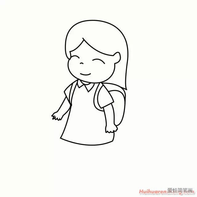 小女孩简笔画