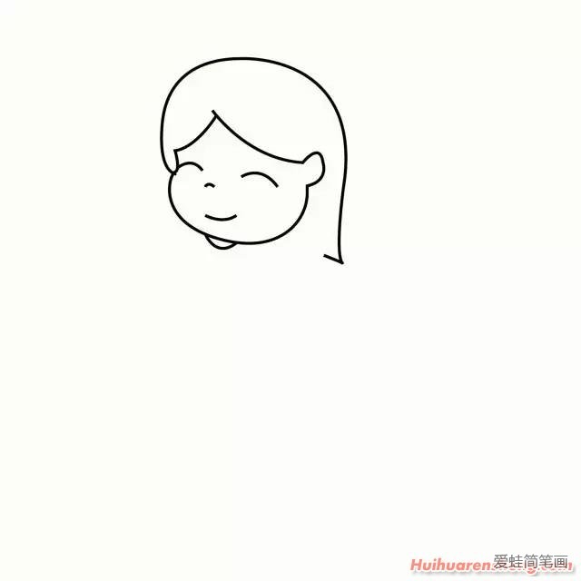 小女孩简笔画