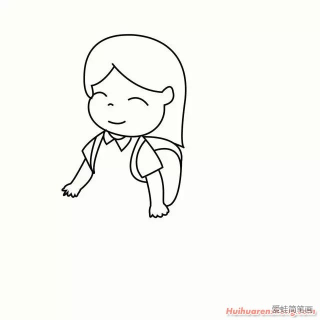 小女孩简笔画