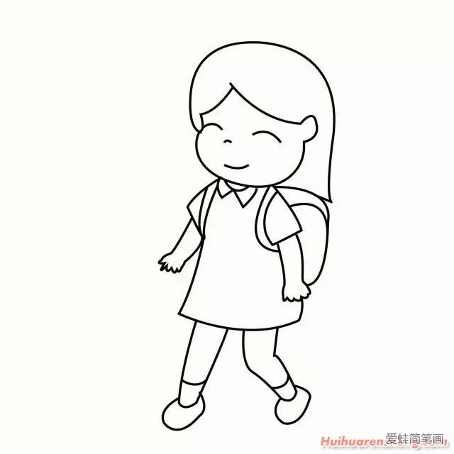 小女孩简笔画