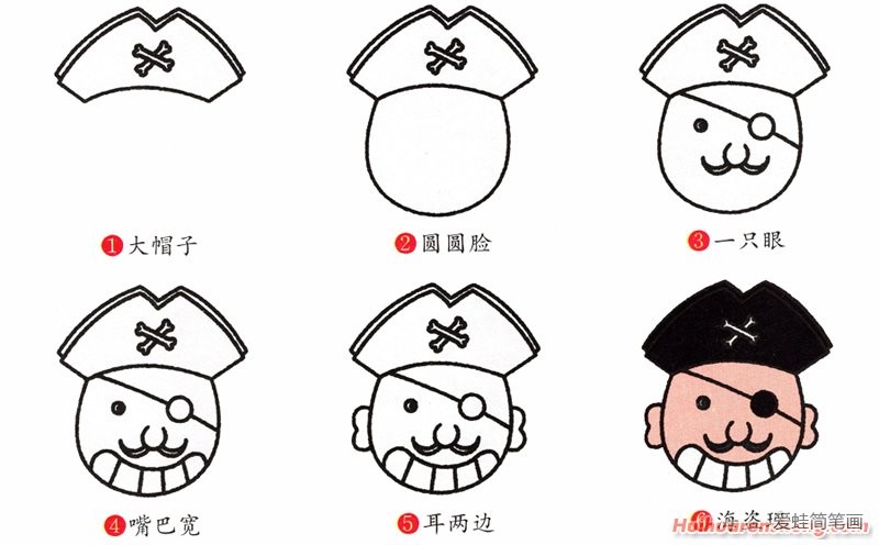 海盗简笔画