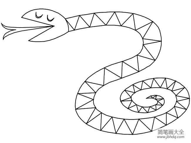 简单的蛇的画法