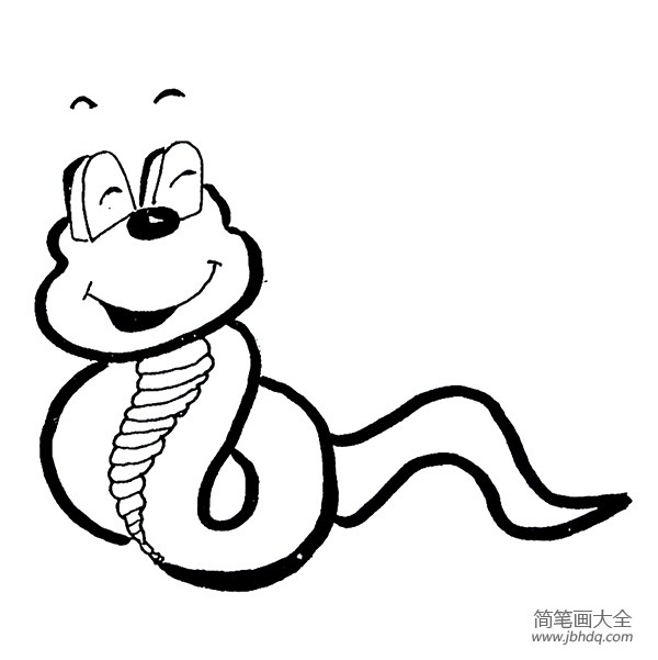 关于蛇的简笔画怎么画