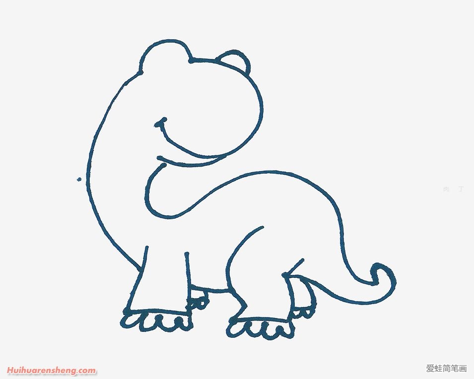 恐龙宝宝简笔画