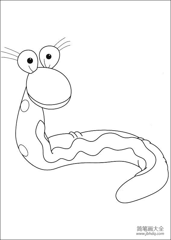 动物简笔画大全 卡通蛇的画法