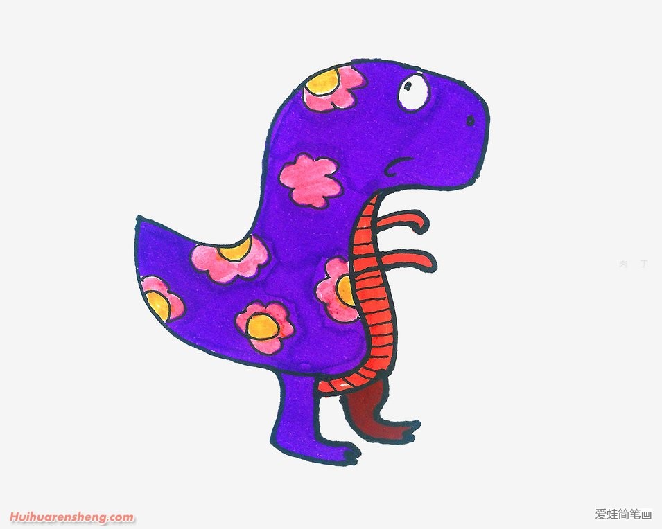 卡通可爱霸王龙简笔画