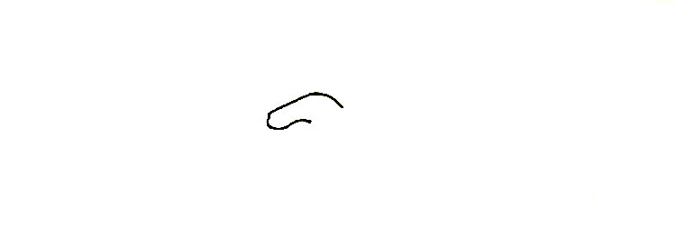 第一步：首先画上眼镜蛇的蛇头像手指的形状。