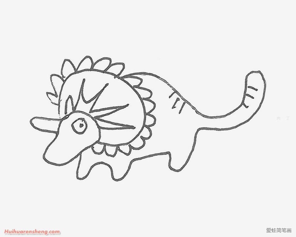 喷火恐龙简笔画