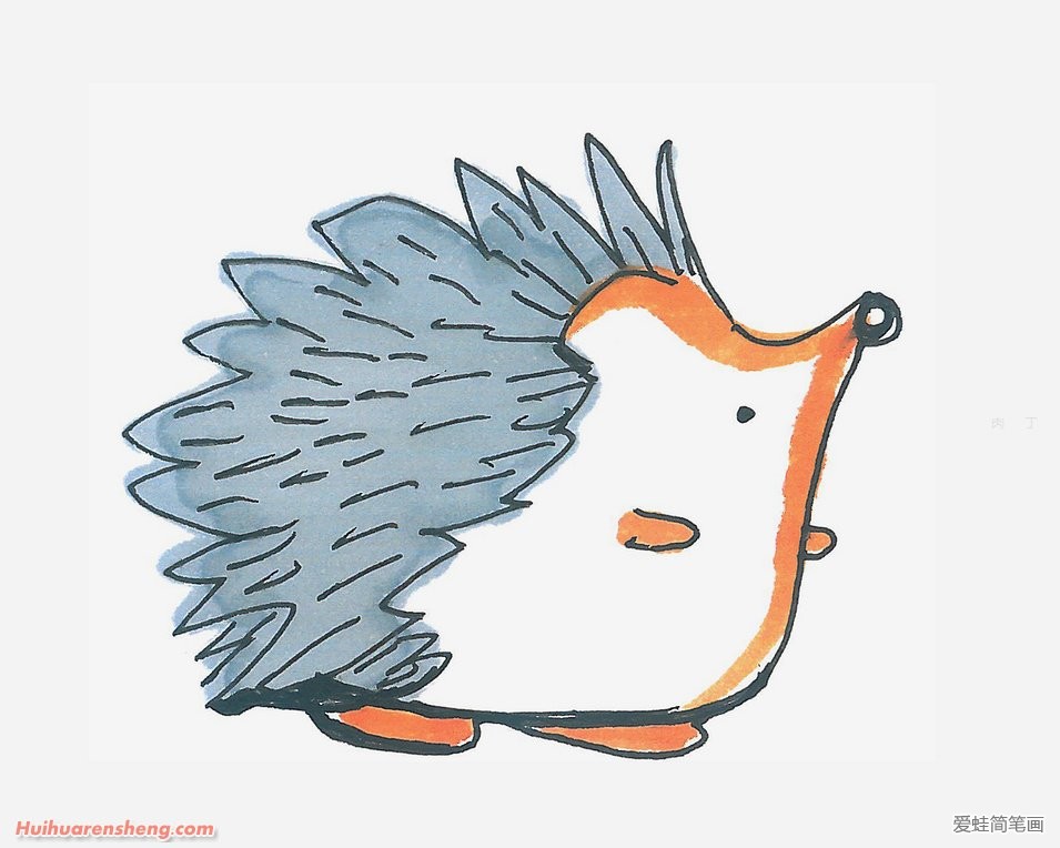 可爱卡通刺猬简笔画