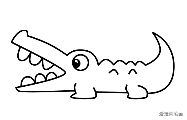 鳄鱼简笔画