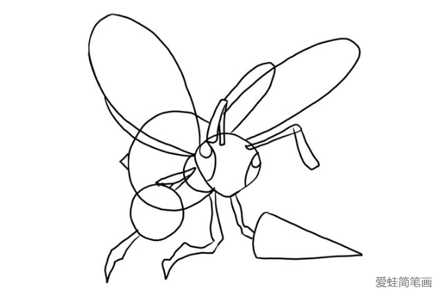 7.然后画出后腿。