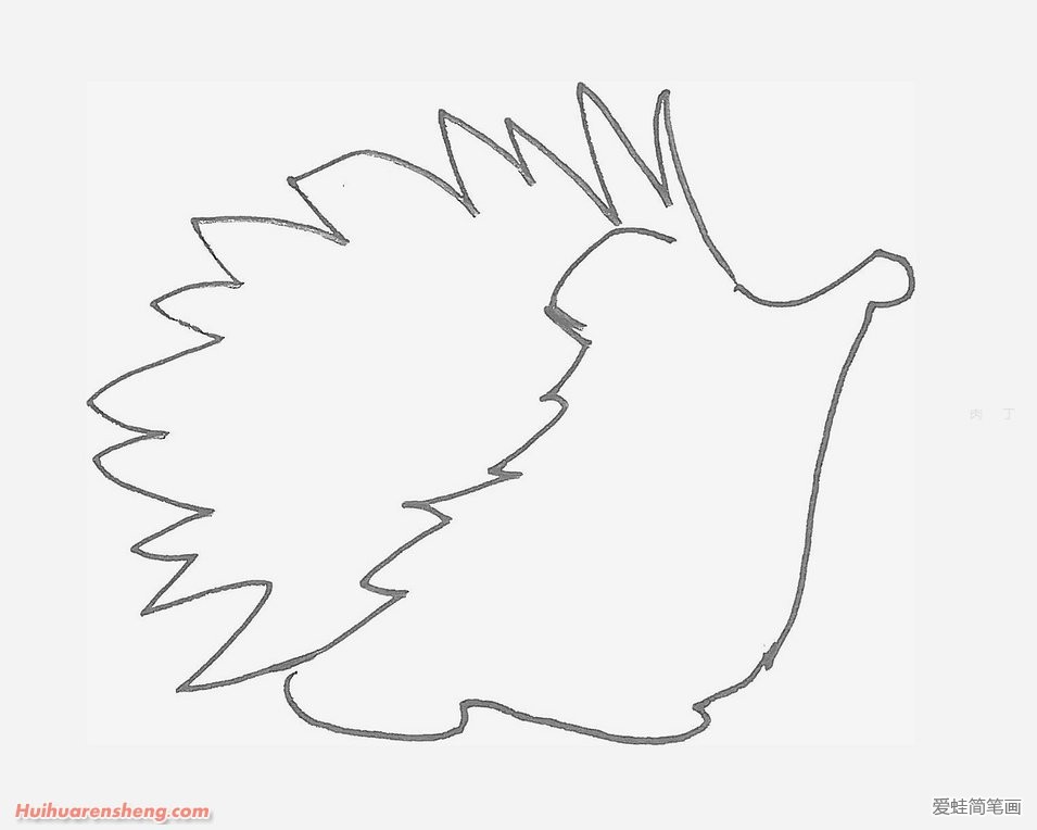 可爱卡通刺猬简笔画