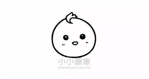 可爱小黄鸡简笔画画法图片步骤
