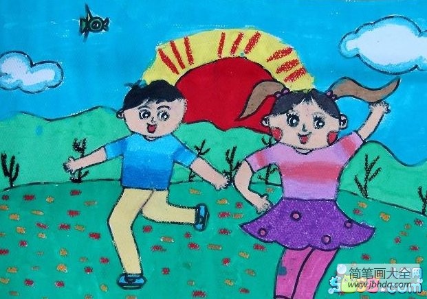 节日主题儿童画-六一欢度童年