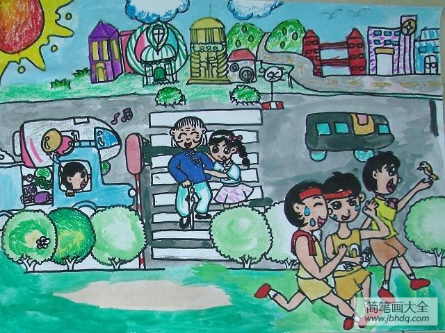 六一儿童画作品欣赏-儿童节做好事