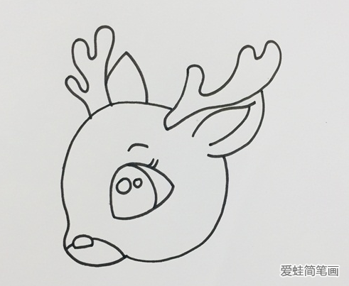 梅花鹿的头怎么画