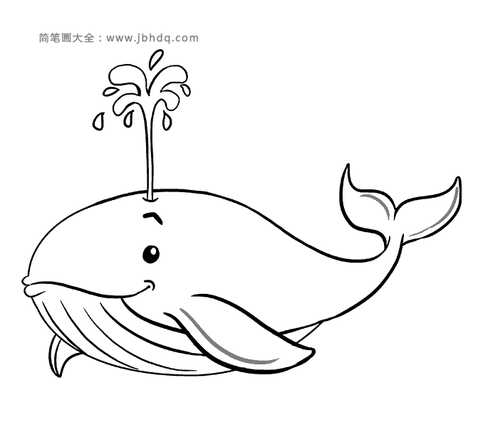 鲸鱼简笔画图片1
