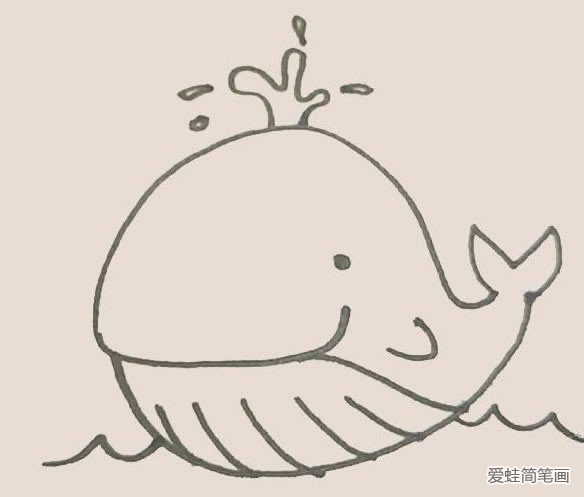 鲸鱼简笔画