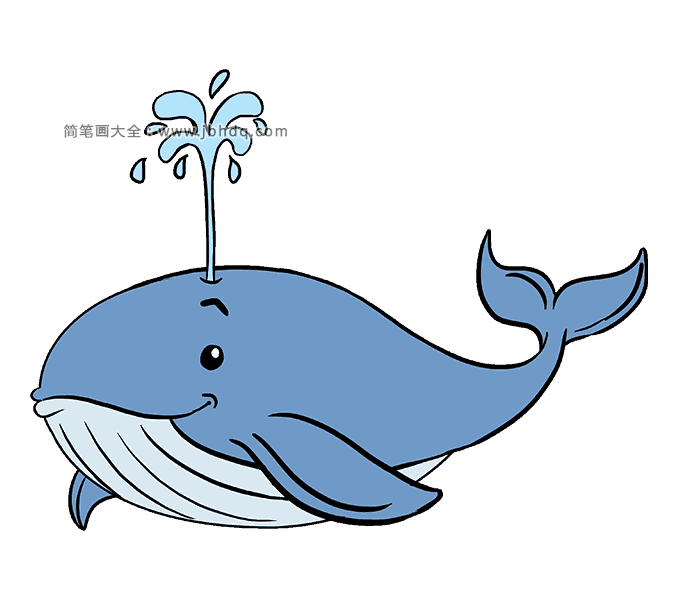 鲸鱼简笔画图片2