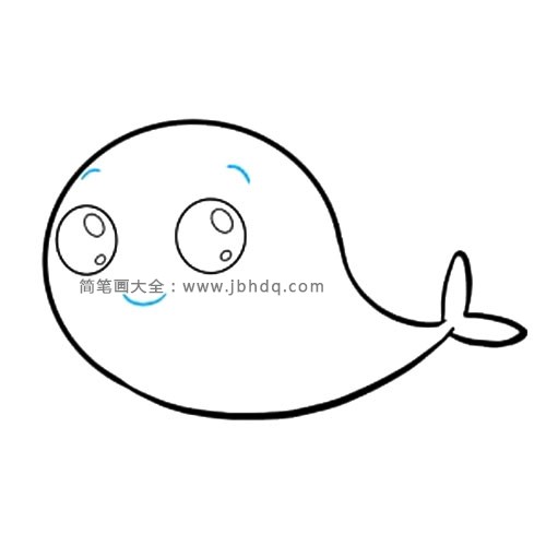 ​6.画眉毛和嘴巴。