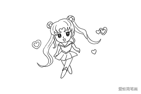 17.我们在周围画些爱心点缀一下。