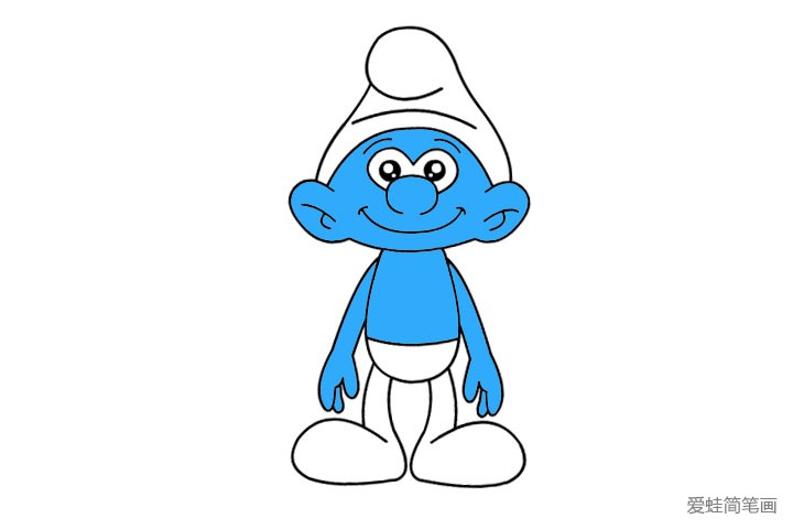 蓝精灵的简笔画图片1
