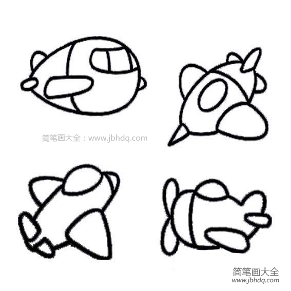 幼儿简笔画飞机