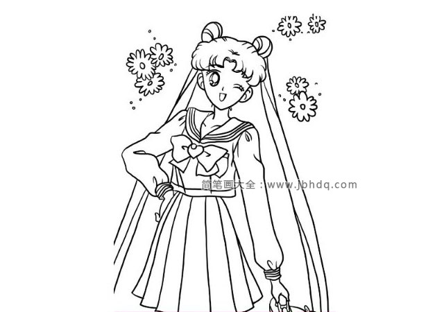 美少女战士：月野兔的简笔画