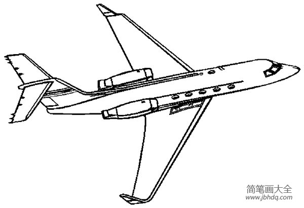 飞机简笔画 航空飞机简笔画图片