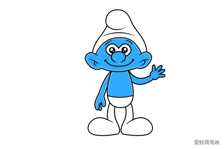 蓝精灵的简笔画图片2