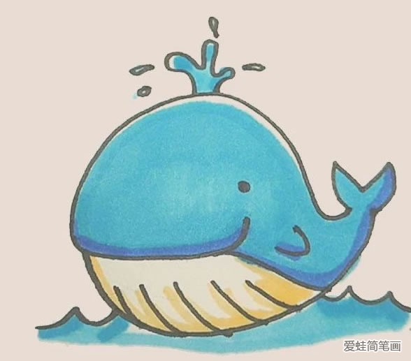 鲸鱼简笔画