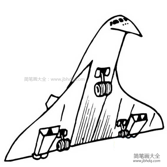 军用战斗机简笔画图片