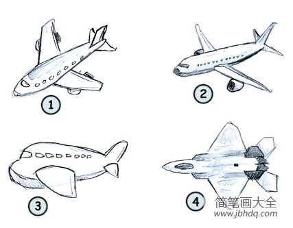 分步绘画儿童飞机简笔画图片