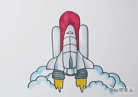航天飞机怎么画简笔画
