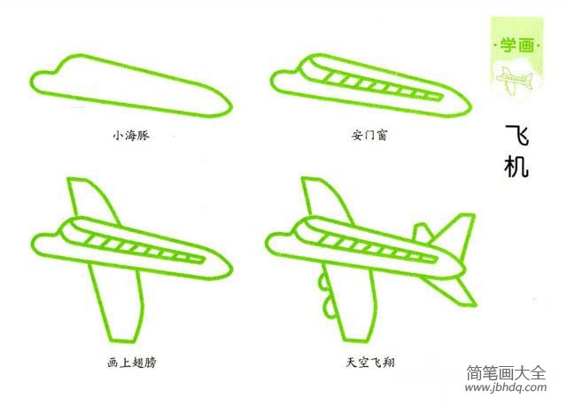 卡通飞机的画法步骤