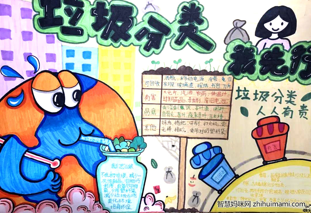 “垃圾分类，全民行动”主题手抄报一等奖（9张）-图6